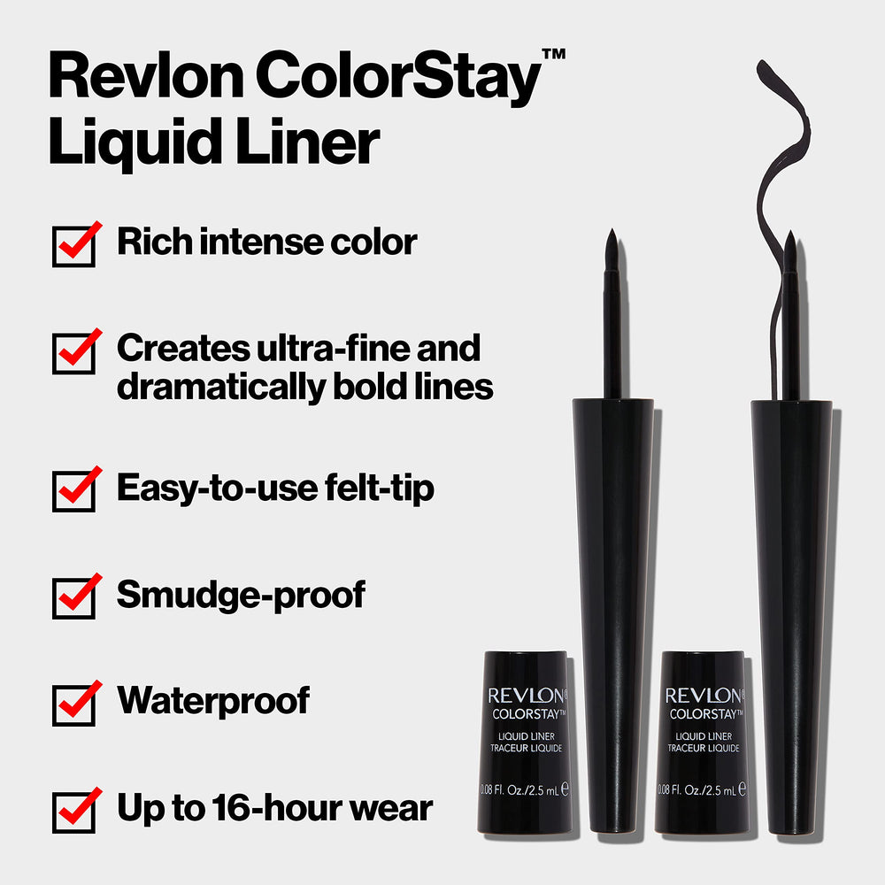 Delineador Revlon ColorStay con pigmentación alta para definición intensa.