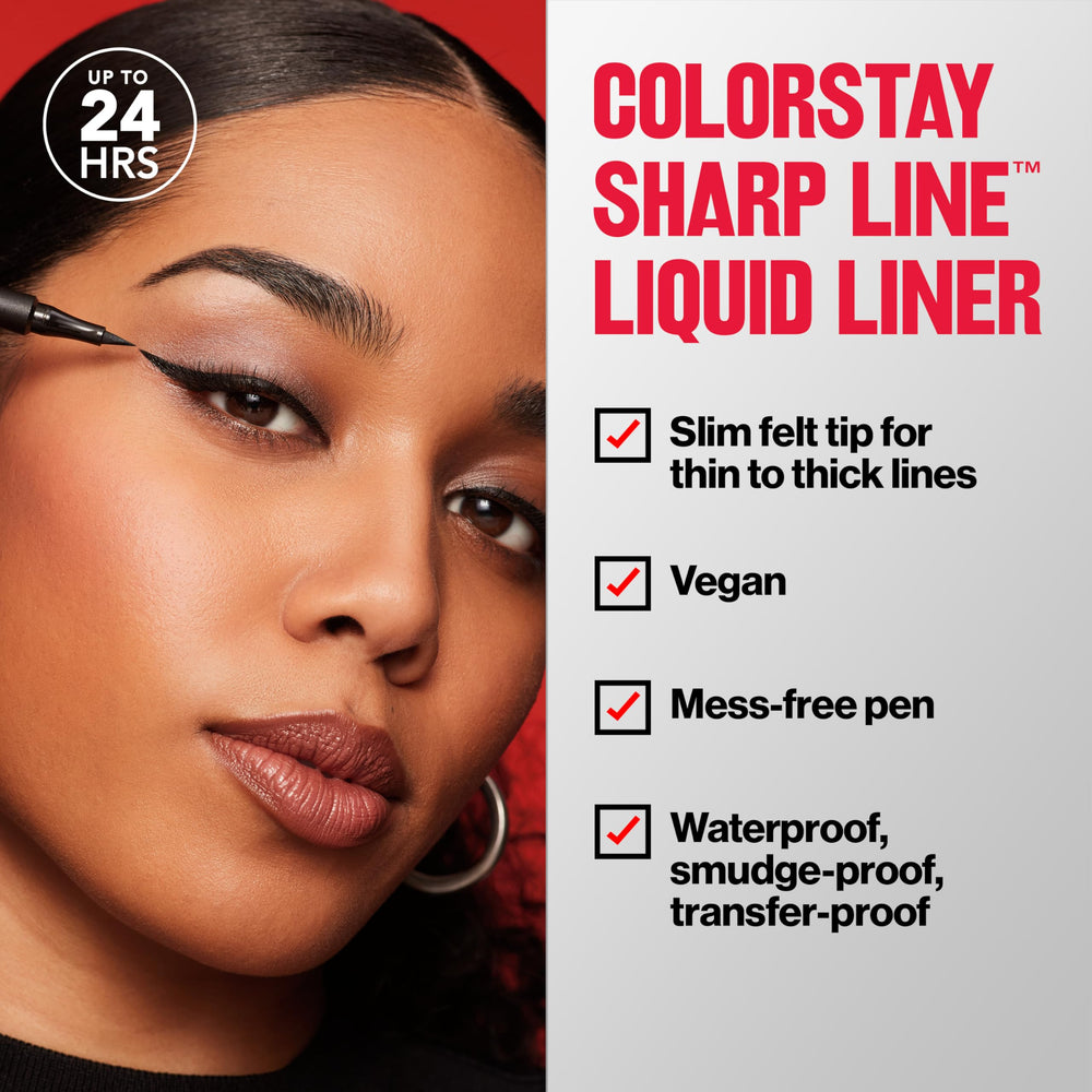 REVLON delineador líquido duración de 24 horas para todo el día.