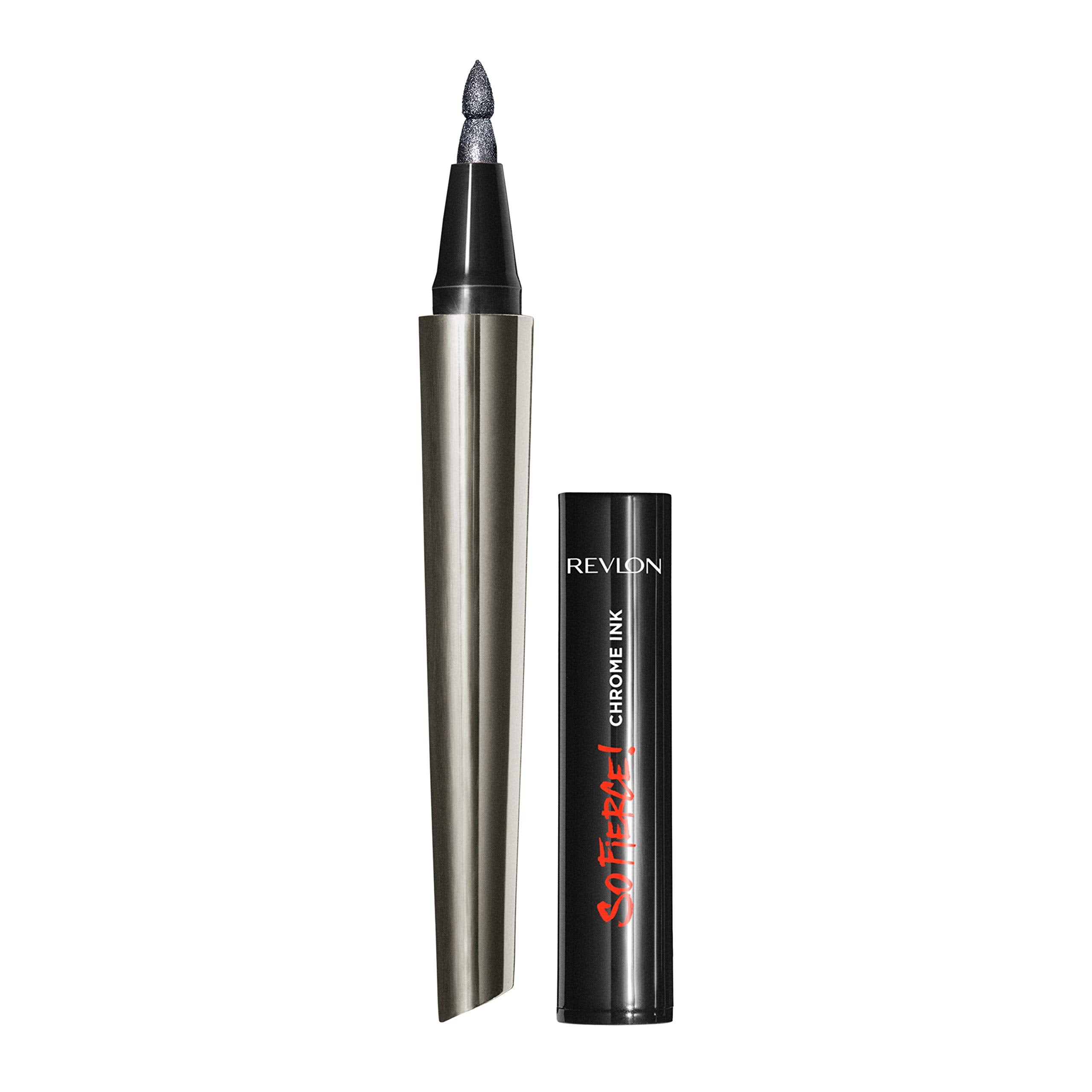 REVLON delineador líquido metálico con punta suave para trazos precisos.