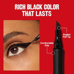 Delineador líquido Revlon con punta angulada para líneas definidas.