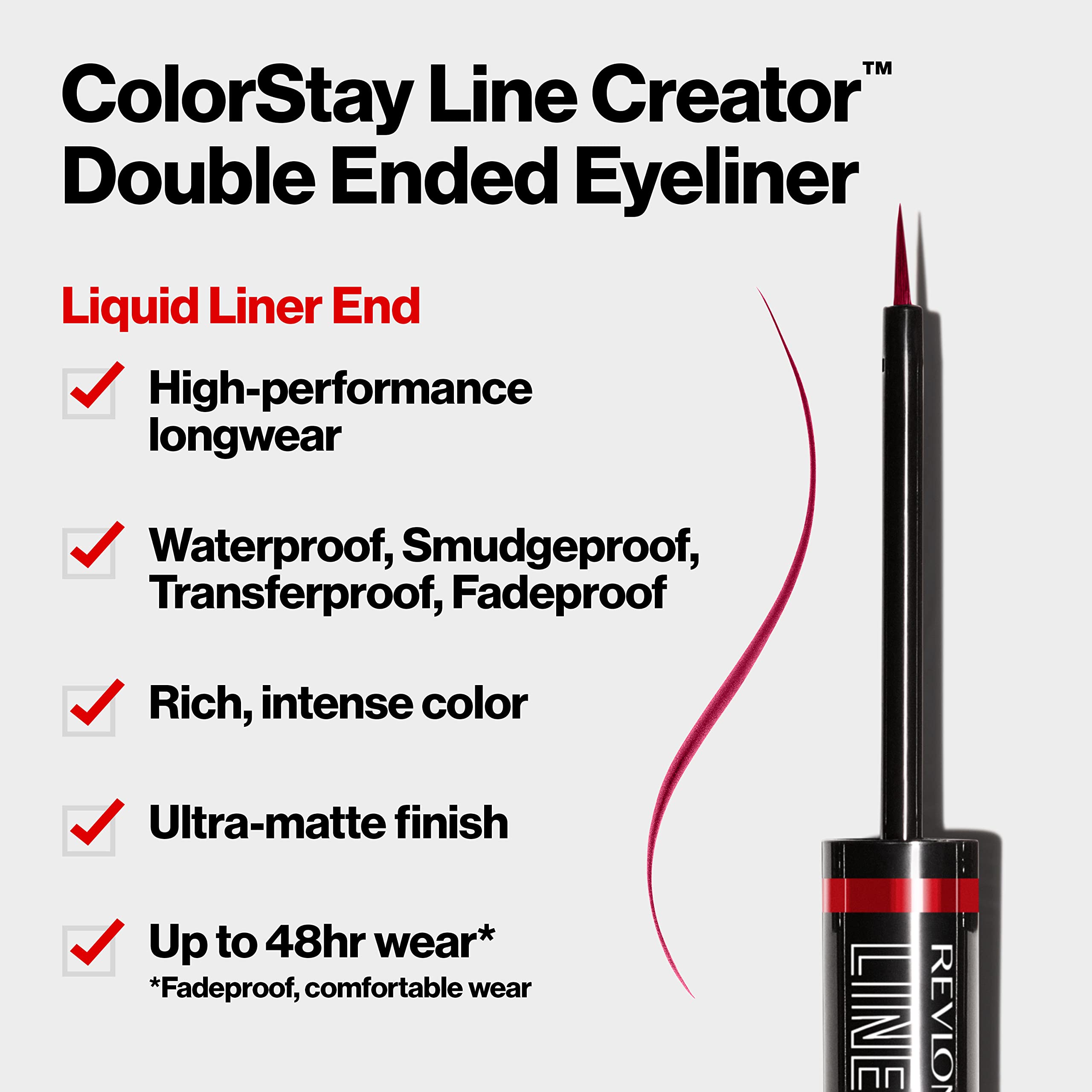 REVLON delineador líquido punta fina para líneas precisas y definidas