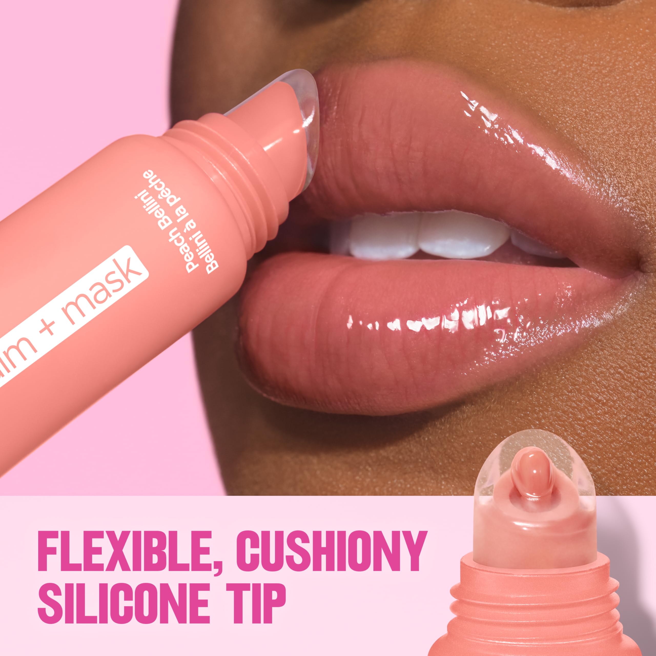 Revlon Glimmer Lip Treat Balm + Mask acabado brillante que realza el brillo de labios.
