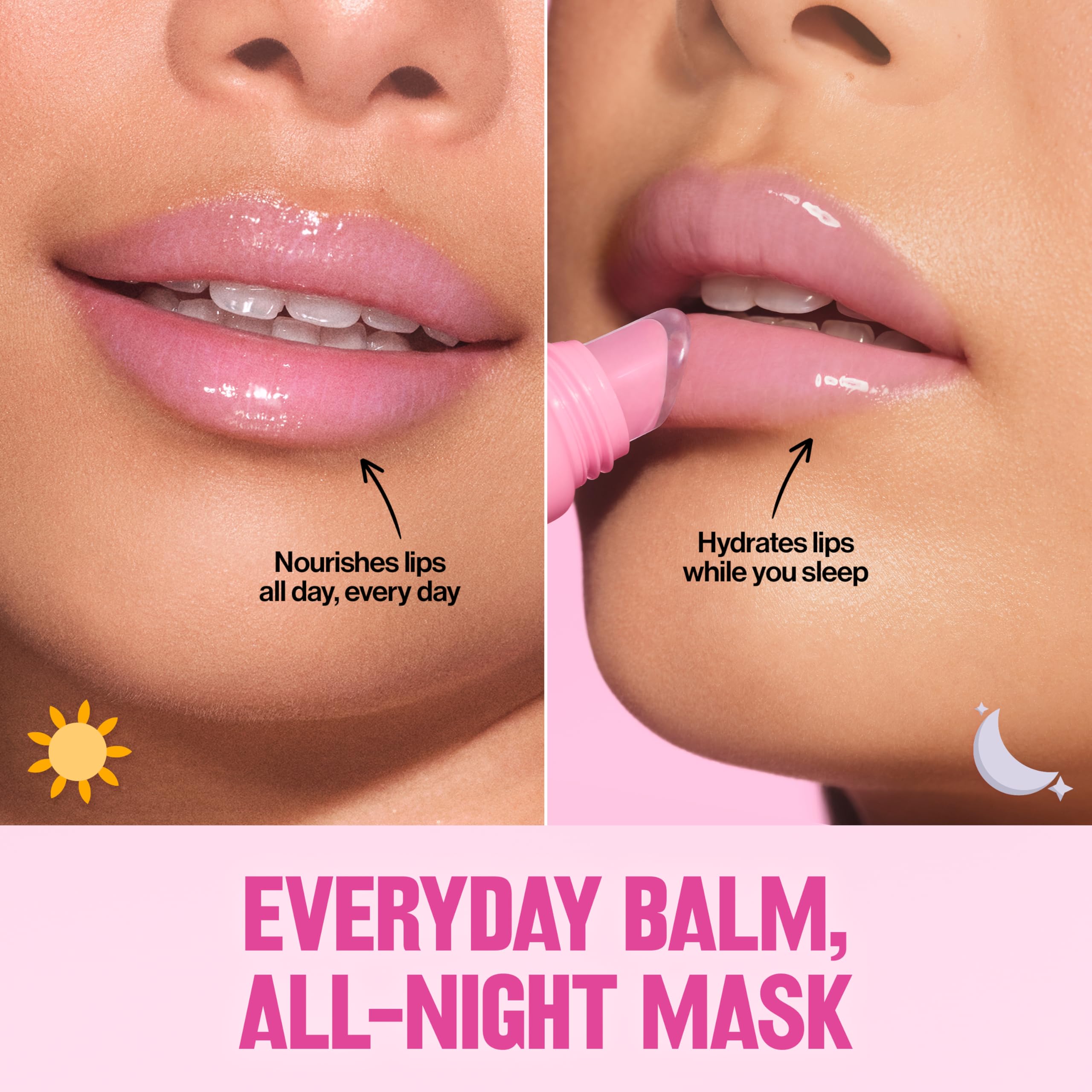 Revlon Glimmer Lip Treat Balm + Mask acompaña delineador o labial para look coordinado.