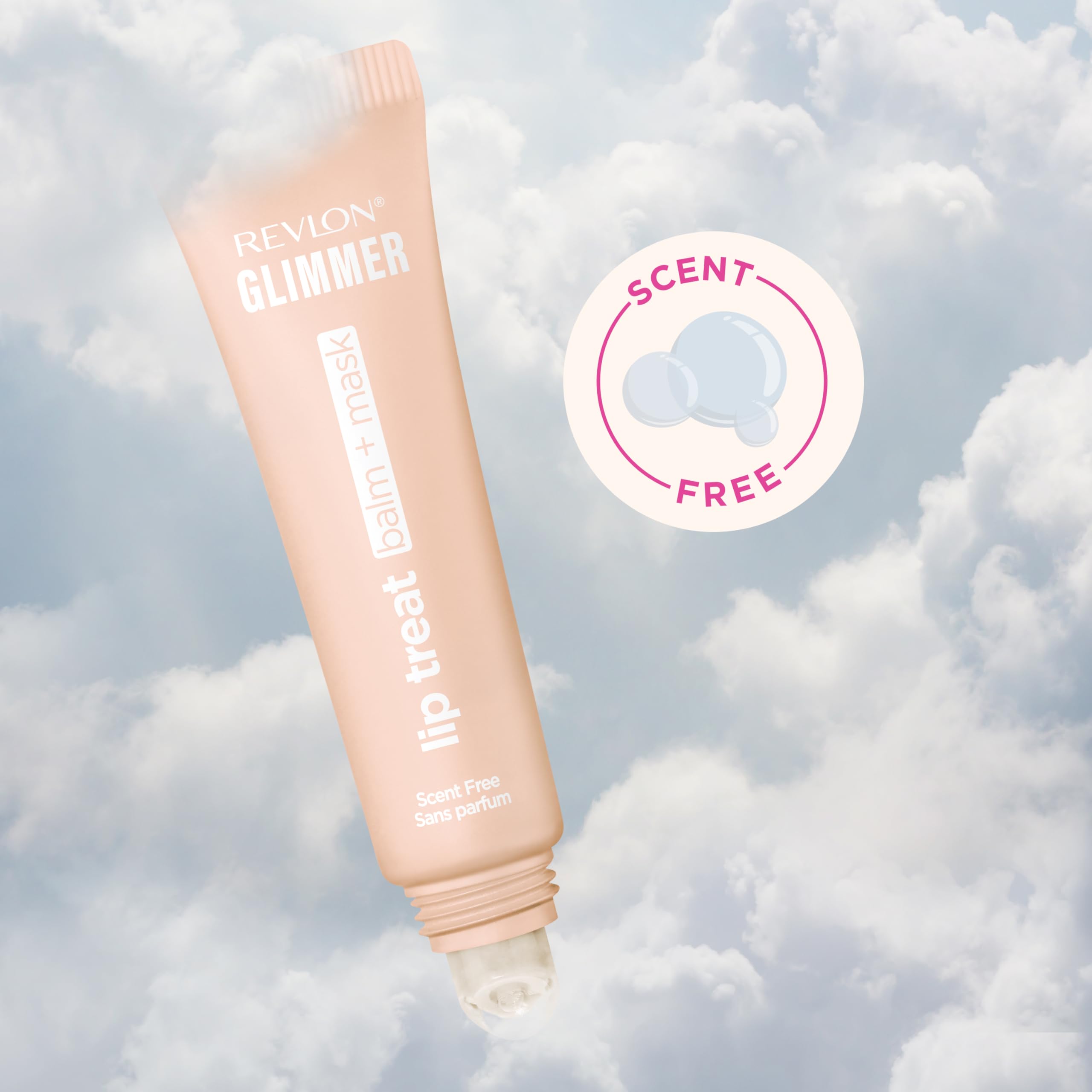 Revlon Glimmer Lip Treat Balm + Mask ofrece hidratación instantánea y suavidad de labios.
