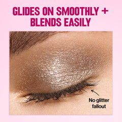 Acabado ligero y no pegajoso de la sombra líquida Glimmer de REVLON.
