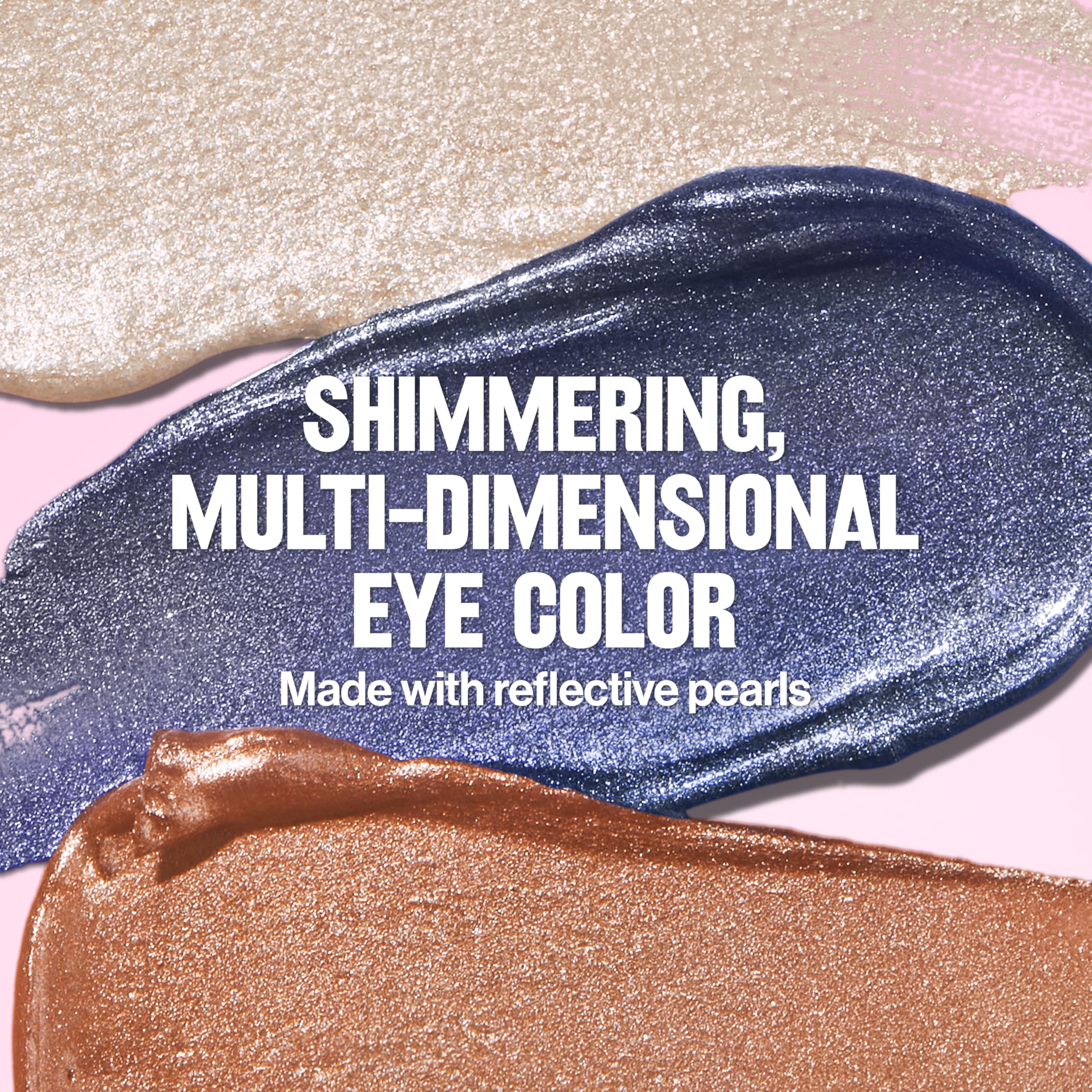 Ocho tonos intensos de Glimmer Liquid Shadow para looks versátiles.
