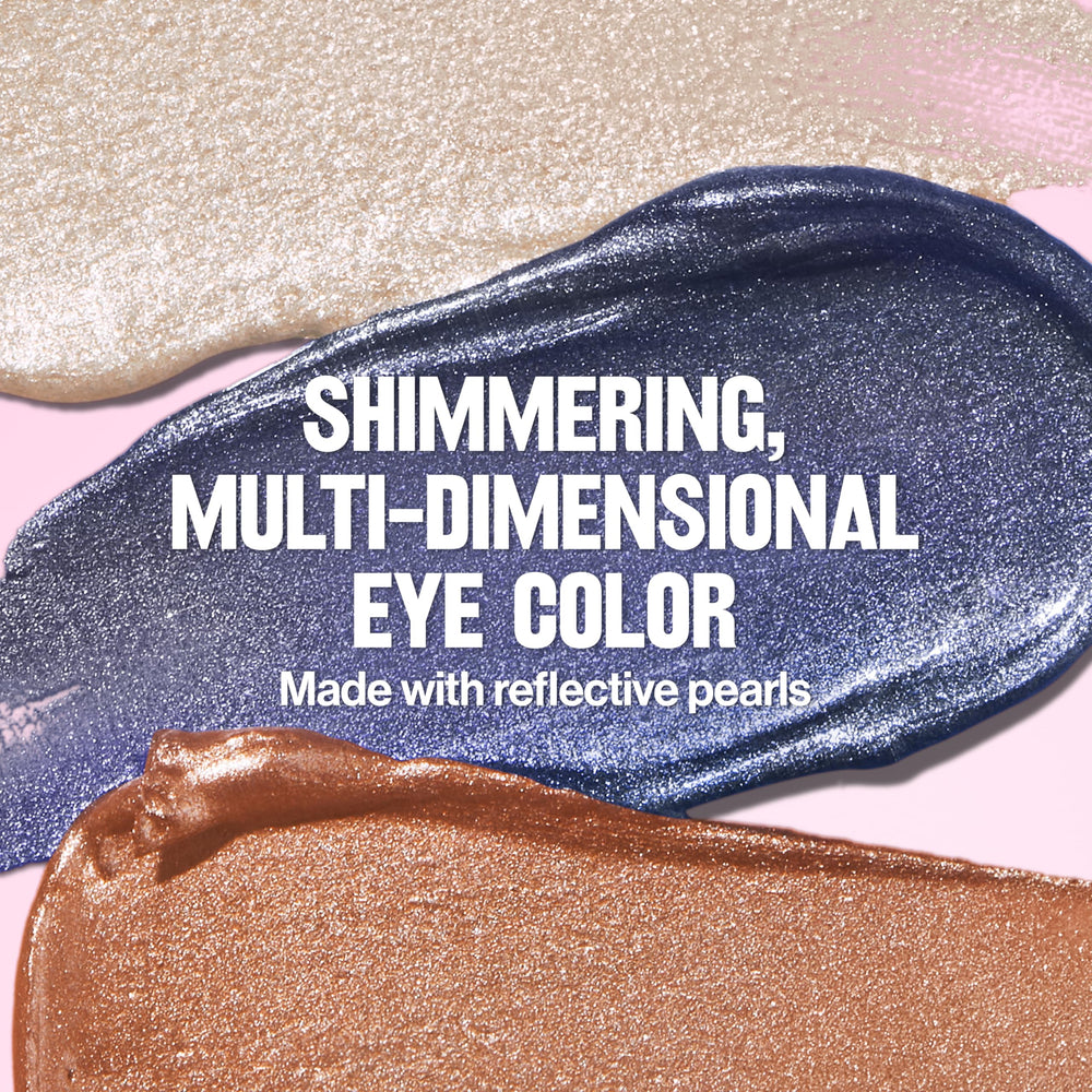 Ocho tonos intensos de Glimmer Liquid Shadow para looks versátiles.