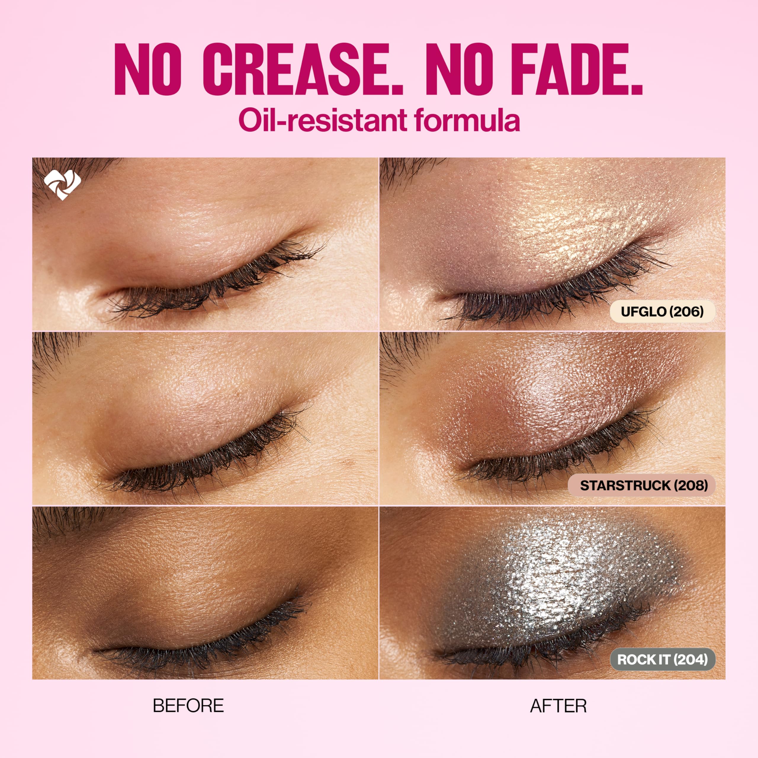 Starstruck con destello perlado en la sombra líquida de REVLON.