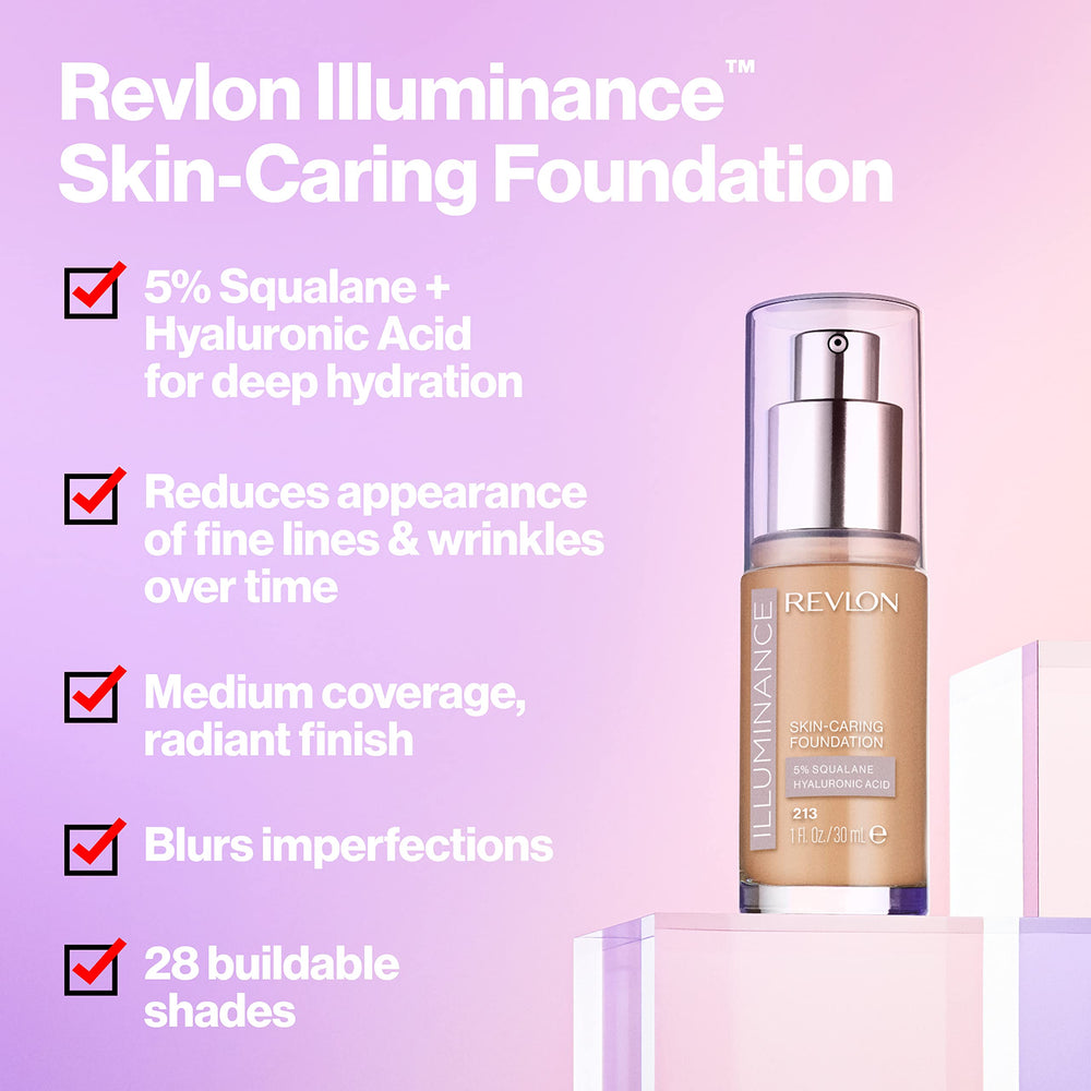 Revlon Illuminance: muestra de tono marfil-beige para comparar color con la piel.