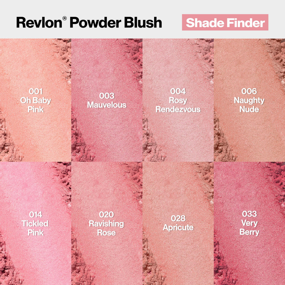 Revlon rubor en polvo acabado mate para look sobrio y duradero.