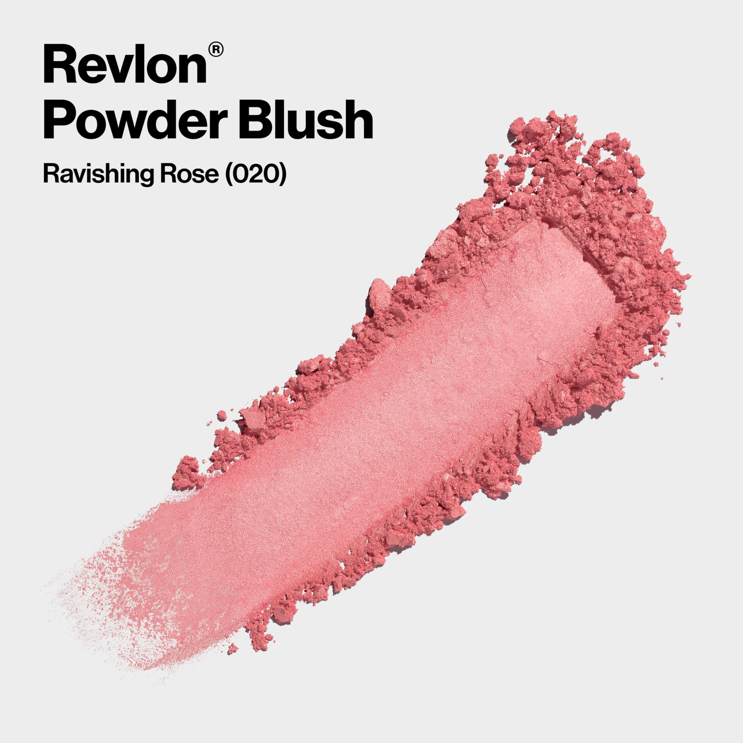 Revlon rubor en polvo tono rosado intenso define mejillas con color duradero.
