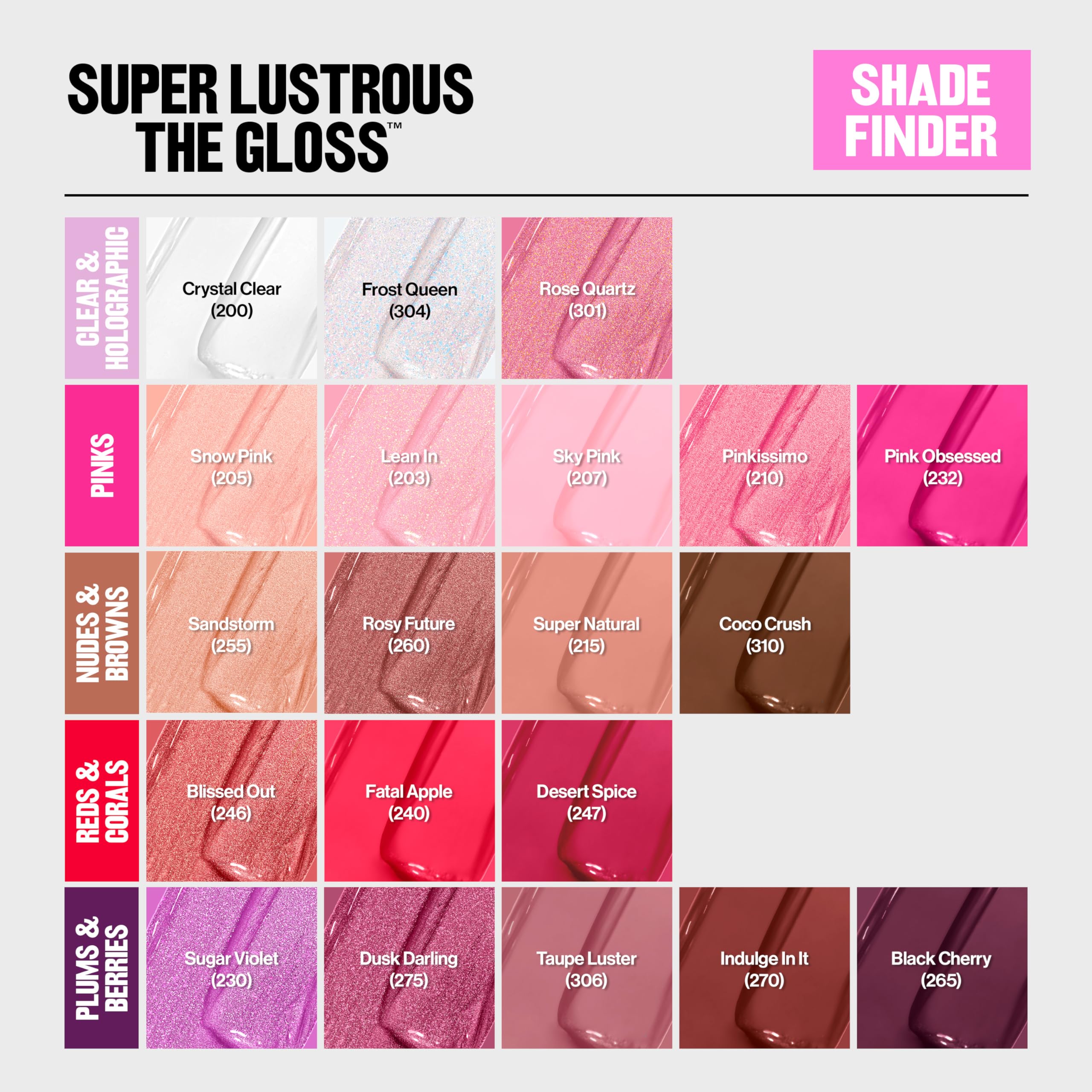 REVLON Super Lustrous amplia paleta de colores para combinaciones versátiles.