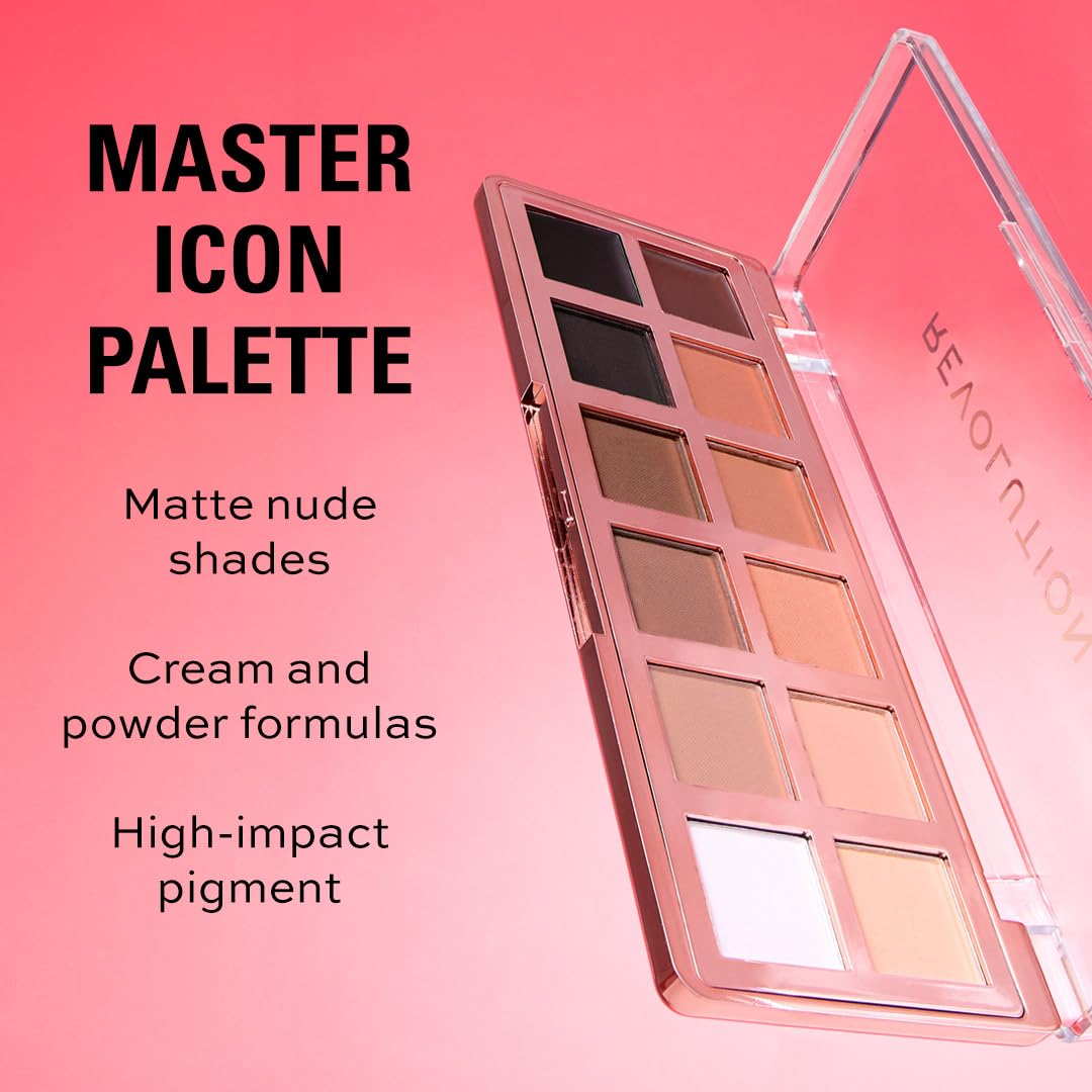 Revolution Beauty London Paleta Icono: estuche rosa dorado añade lujo y protección.