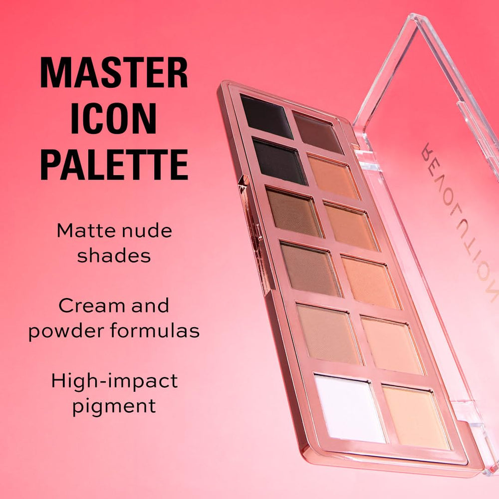 Revolution Beauty London Paleta Icono: estuche rosa dorado añade lujo y protección.