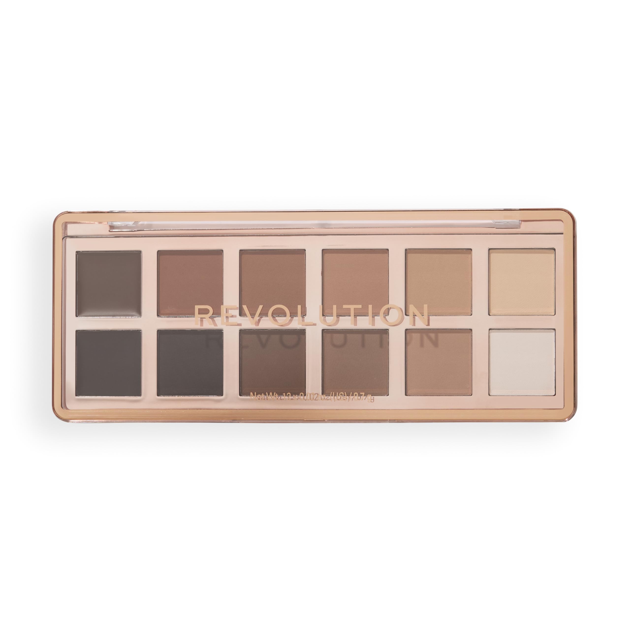 Revolution Beauty London Paleta Icono: texturas crema para base y suavidad del pigmento.