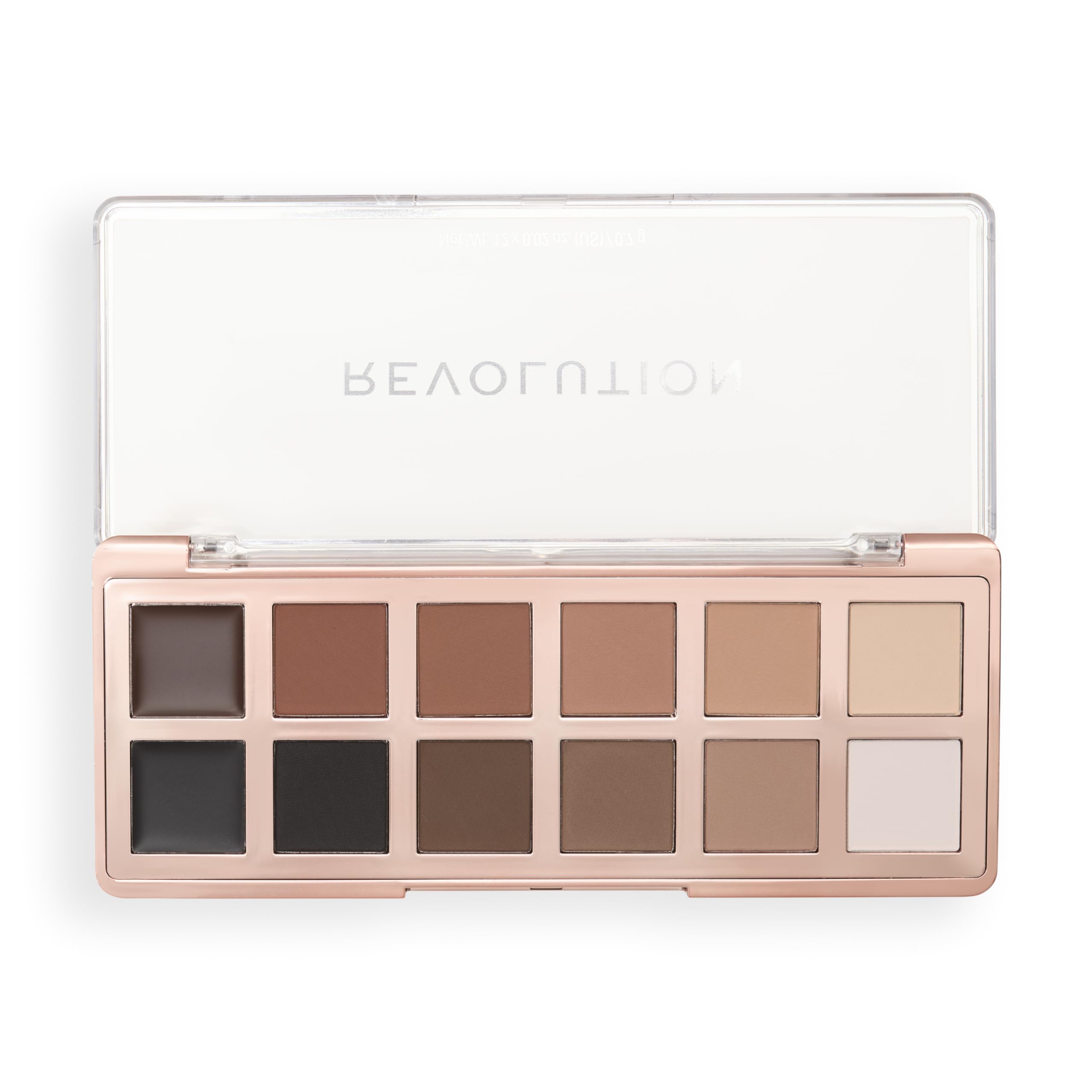 Revolution Beauty London Paleta Icono: tonos desnudos mate para looks duraderos.