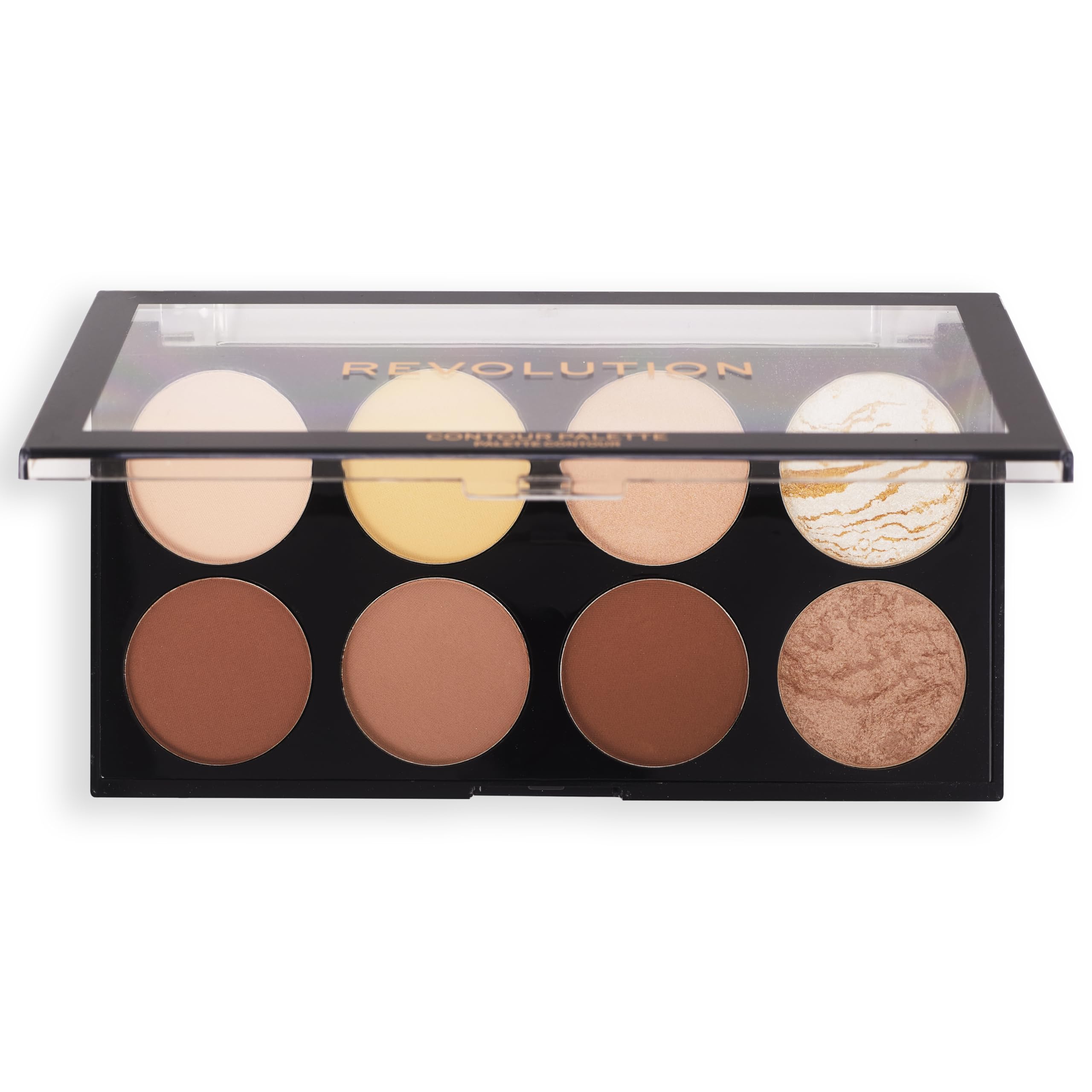 Revolution Beauty London Ultra Contour Palette, muestras en piel para definir y resaltar rasgos