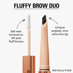Brocha densa del duo para cubrir cada pelo con gel claro