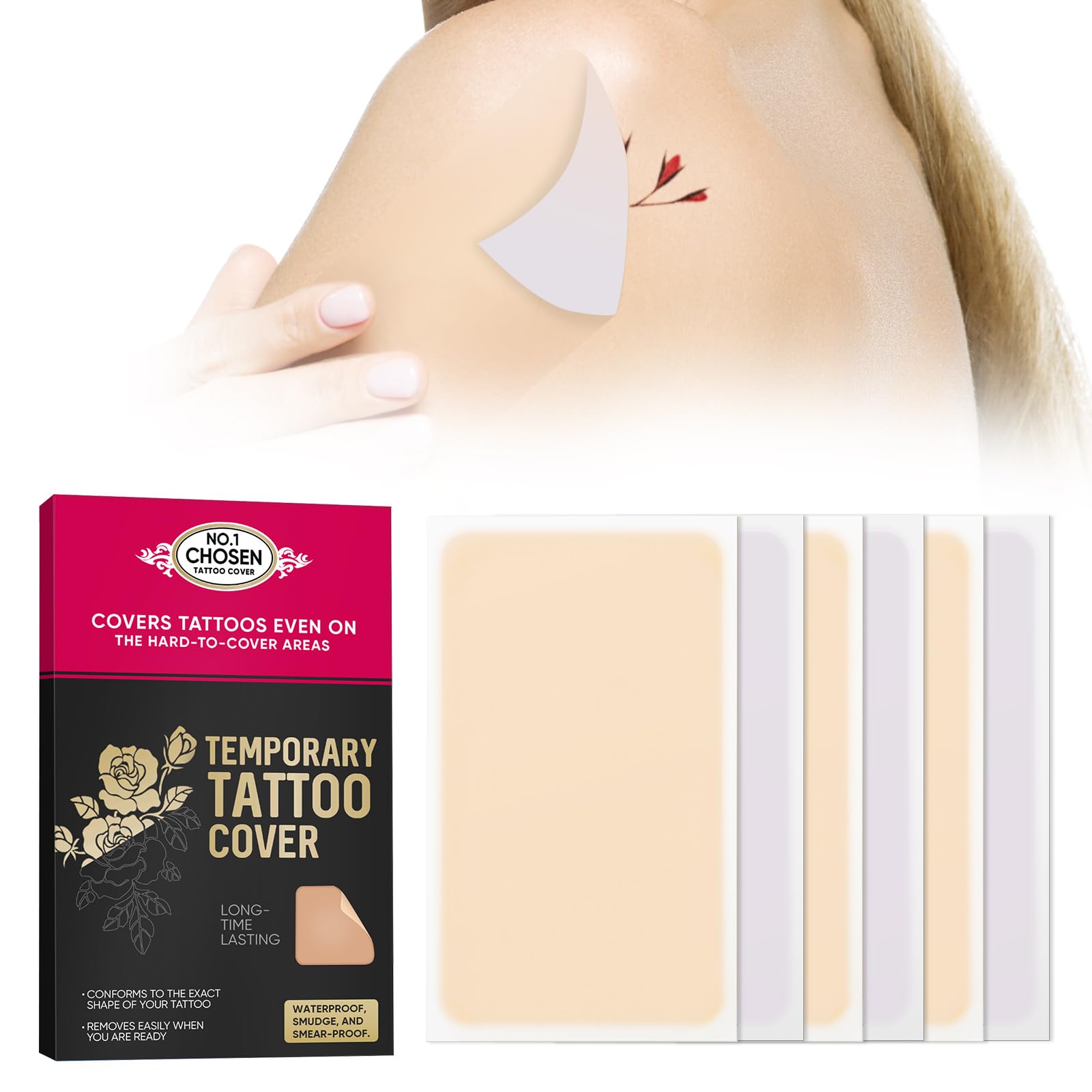 Richie House cinta cubre tatuaje invisible ultra delgada para uso discreto