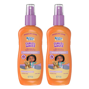 Ricitos de Oro Detangler Spray: botella visible para desenredar rizos con suavidad.