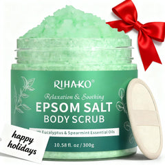 RIHAKO exfoliante corporal con sales de epsom para exfoliación profunda y piel suave