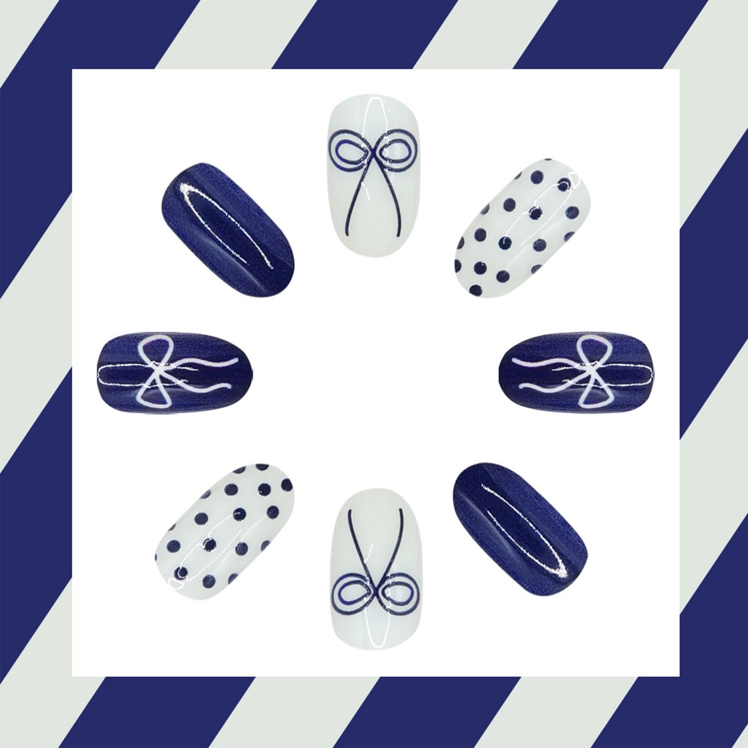 RIICFDD juego de 24 uñas en forma de almendra para uso diario