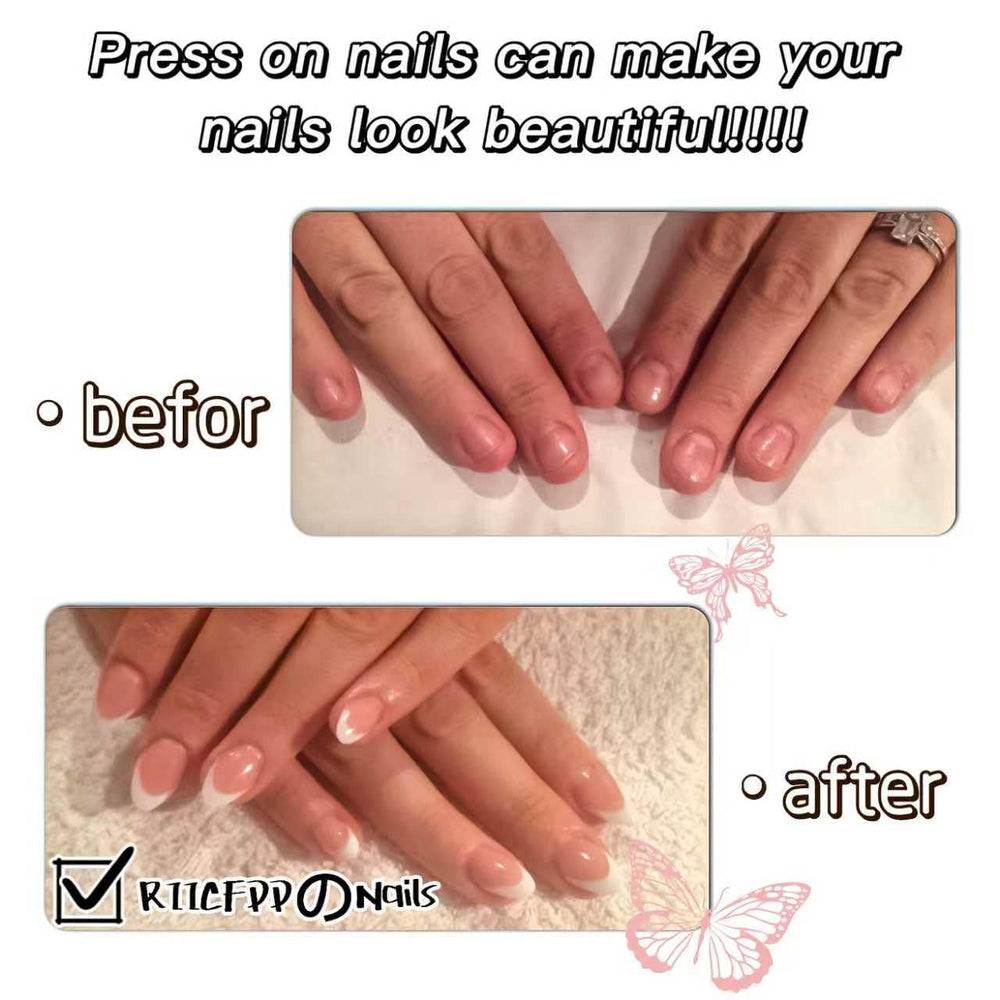 RIICFDD Kit de 24 uñas para manicura rápida en casa.