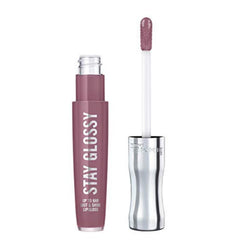 Rimmel Stay Glossy ofrece brillo suave y sin pegajosidad para un look cómodo