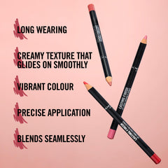 Delineador labial Rimmel, aplicación suave sin tirones.