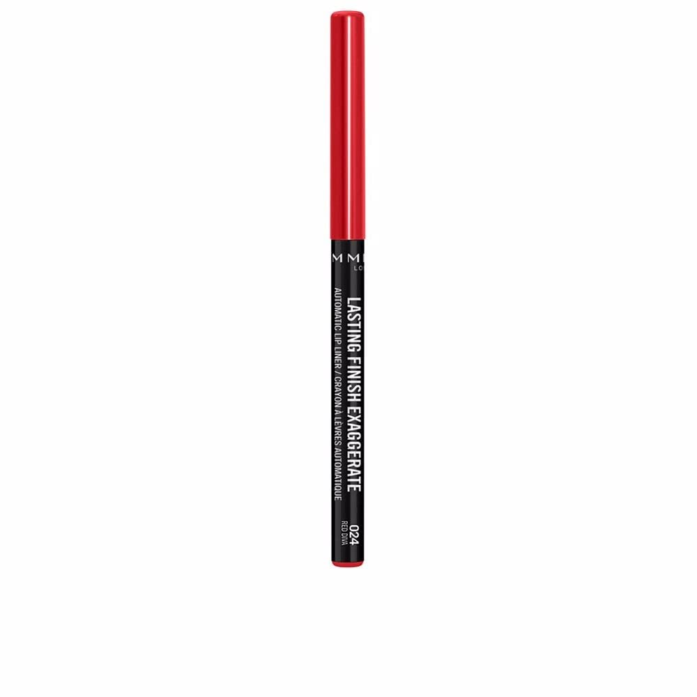 Delineador automático Rimmel Exaggerate en Red Diva para un contorno preciso y acabado duradero.