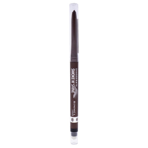 Delineador Rimmel Smoke'N Shine cobre brillo con punta suave para definición precisa.