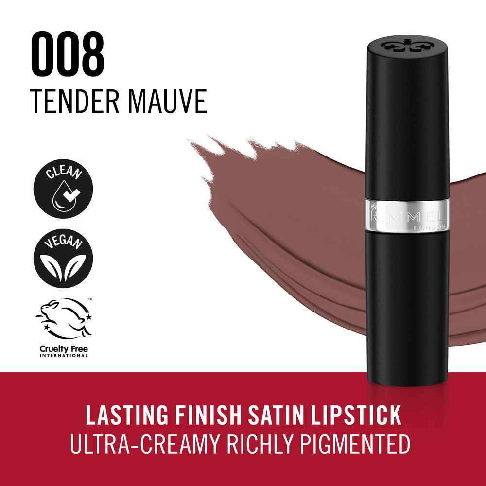Rimmel Kate labial 008, acabado natural con un solo trazo.