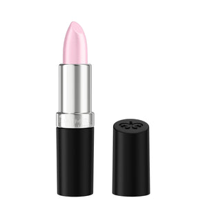 Rimmel Labial acabado satinado, textura cremosa para un look suave todo el día.