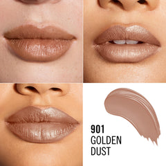 Rimmel Lasting Finish Satin con pigmentos puros para color intenso y duradero.