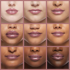 Rimmel Labial Satinado tono Rosa Helado, brillo nutritivo que cuida los labios.