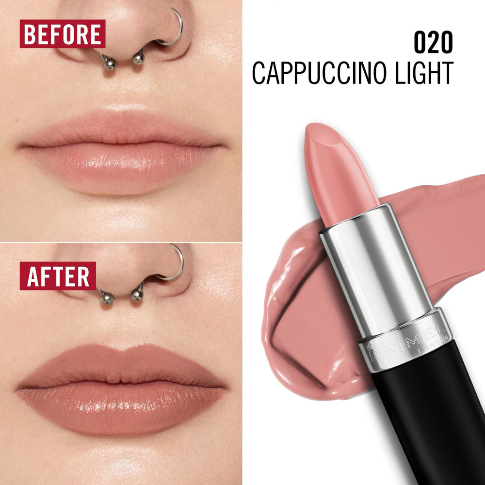 Pigmentos puros de Rimmel Lasting Finish Lipstick para color vibrante