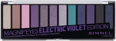Rimmel Magnif'Eyes paleta 12 sombras Electric Violet con brillo intenso para looks diarios