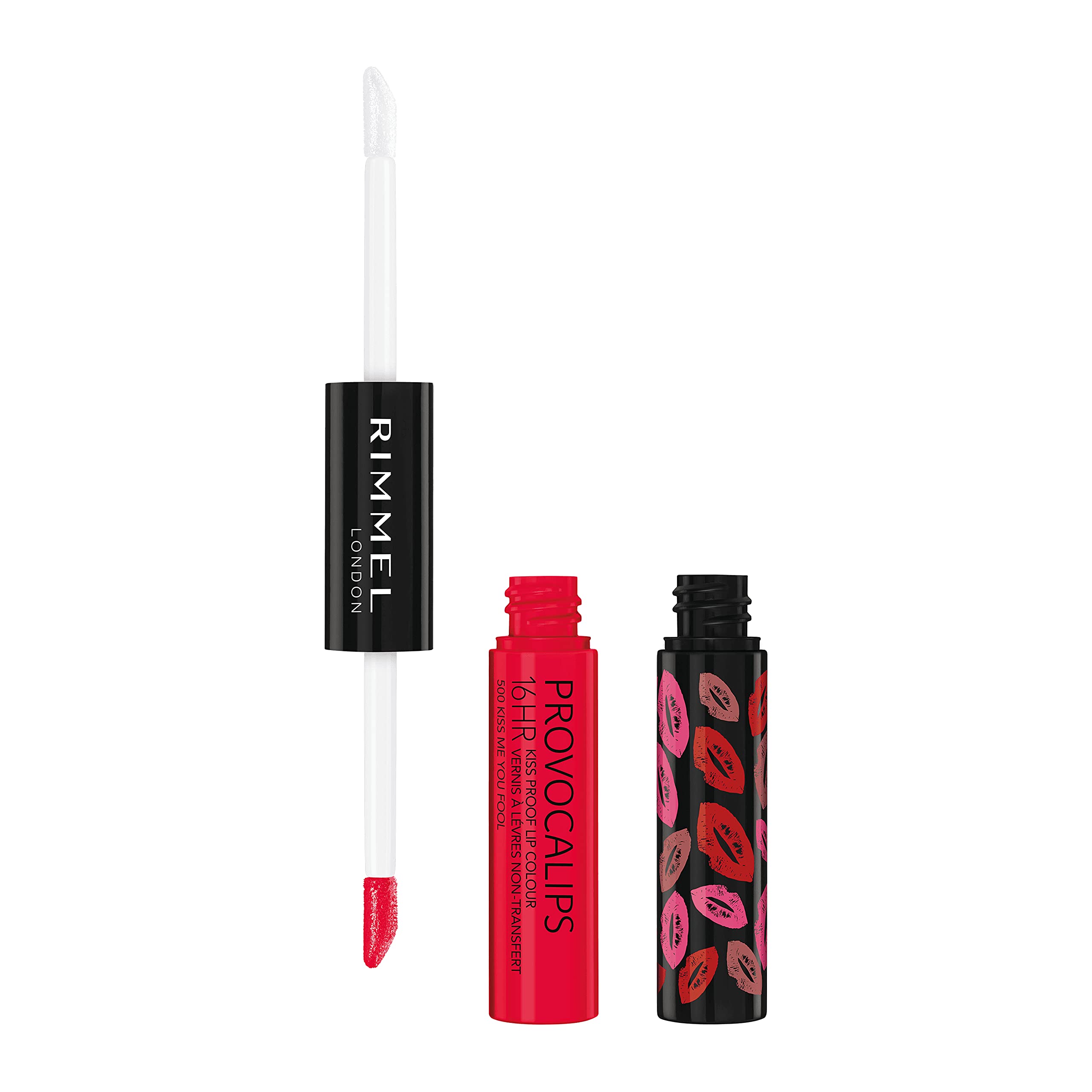 Rimmel Provocalips: botella con aplicador para color duradero y fácil cobertura.