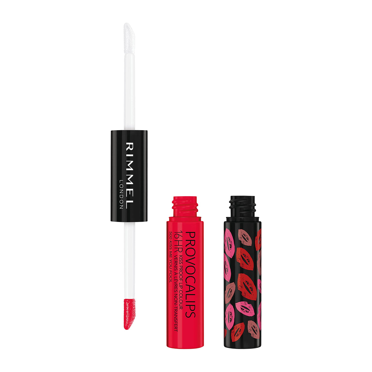 Rimmel Provocalips: botella con aplicador para color duradero y fácil cobertura.