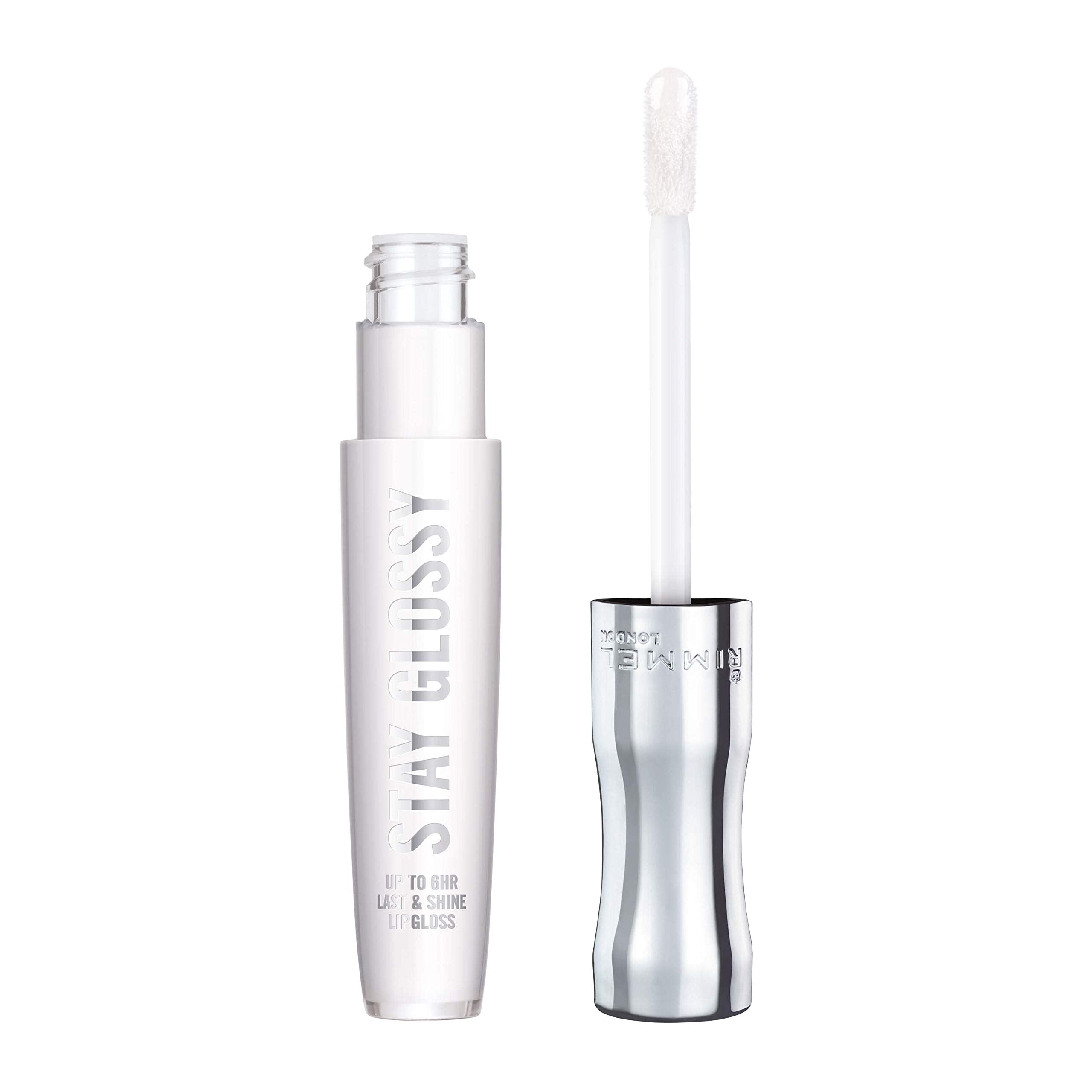 Rimmel Stay Glossy ofrece brillo suave y sin pegajos para labios.