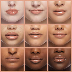 Rimmel Stay Glossy aporta color y brillo cuando se usa solo.