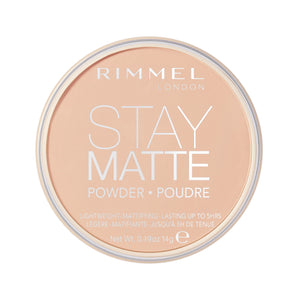 Rimmel Stay Matte polv compacto Natural: acabado mate y cobertura uniforme todo el día