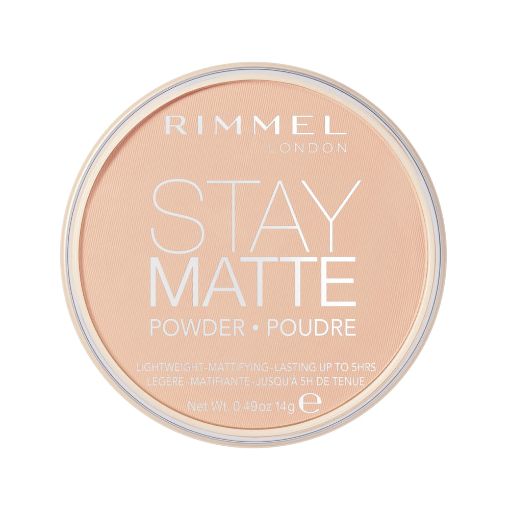 Rimmel Stay Matte polv compacto Natural: acabado mate y cobertura uniforme todo el día