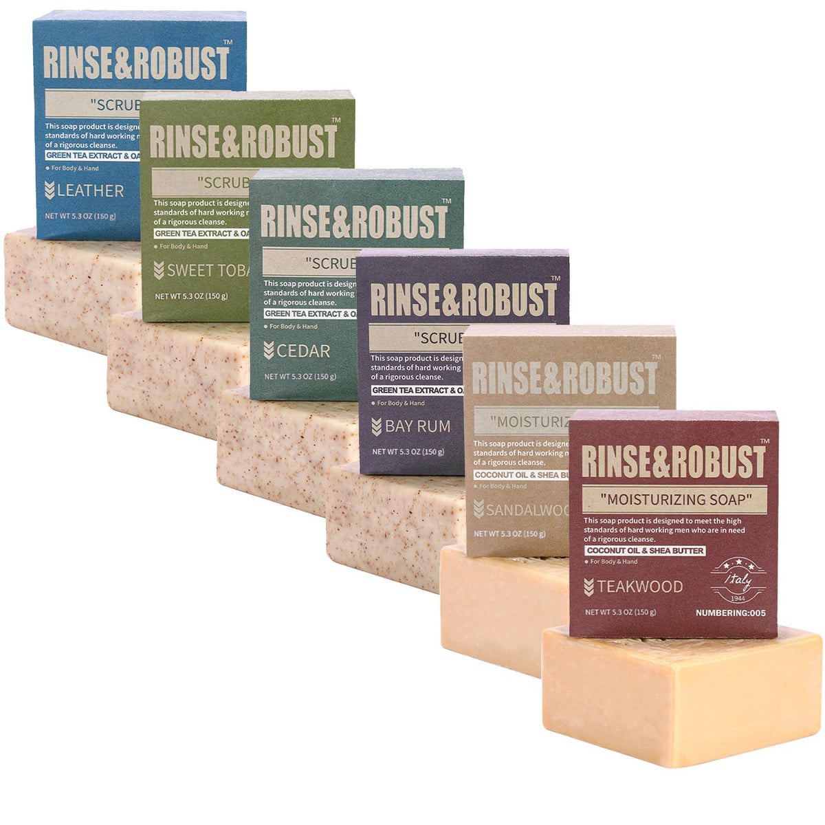 Rinse & Robust jabones naturales: fragancias destacadas para una limpieza masculina vigorizante