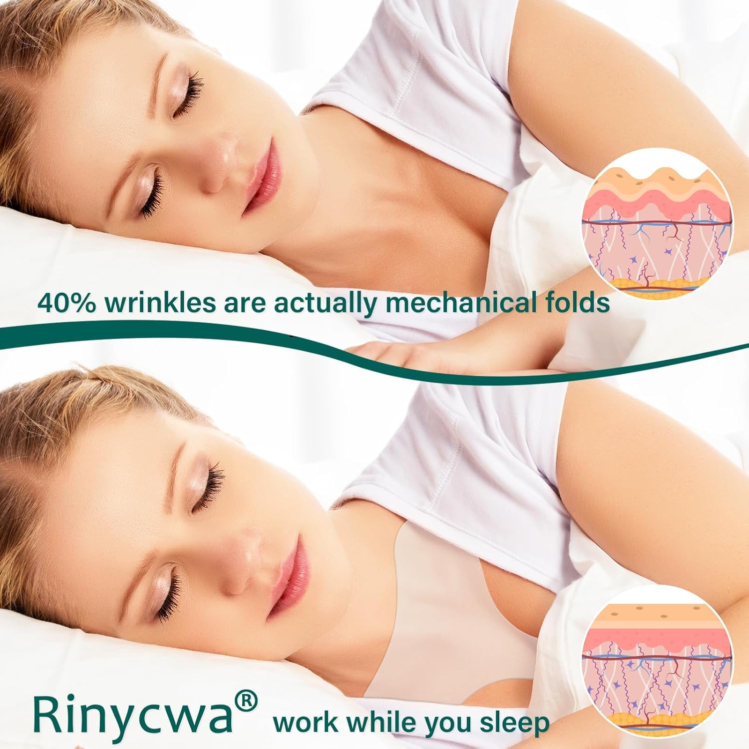Parche de silicona reutilizable Rinycwa, adhesión suave para piel sensible.