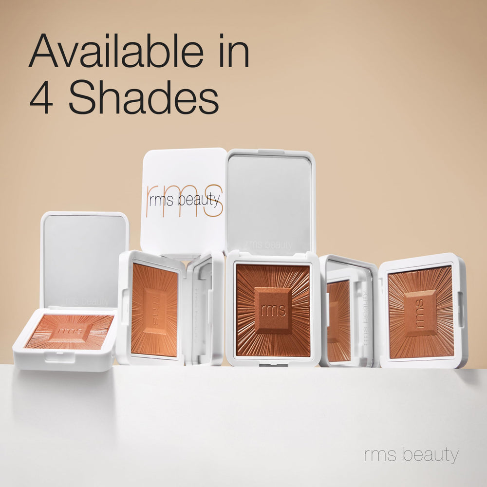 RMS Beauty Hydra Bronzer formato compacto ligero, perfecto para viajes.