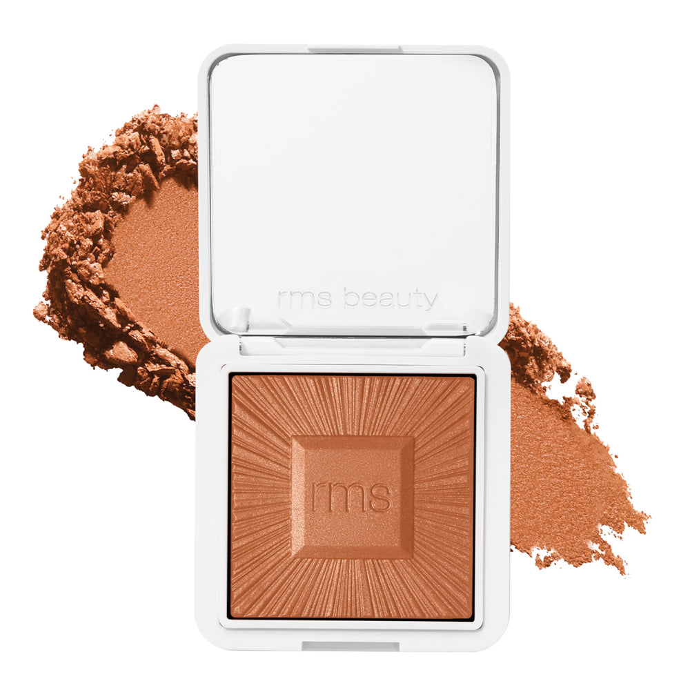 RMS Beauty Hydra Bronzer en envase reutilizable; ideal para retoques diarios.