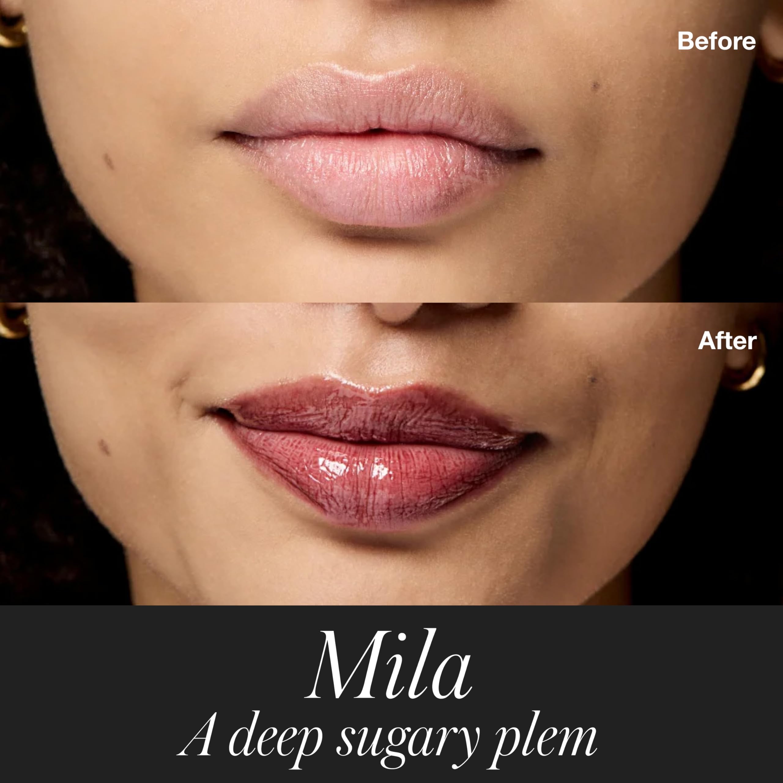 RMS Beauty Aceite labial legendario, muestra nude suave para color natural.