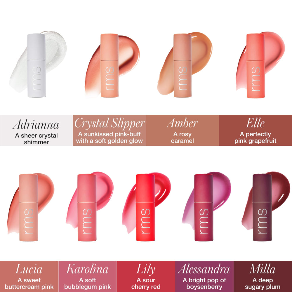 RMS Beauty Aceite labial legendario, fórmula vegana y libre de crueldad para uso diario.