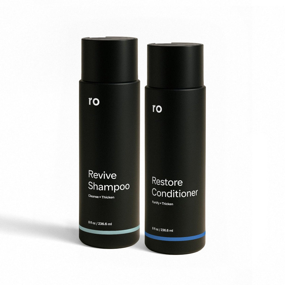 Ro Champú Revive: botella del dúo para uso diario y cabello con más volumen.